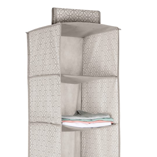 Simplify Gray 6-Shelf Boho Closet Organizer